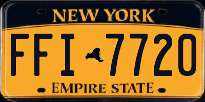 NY license plate FFI7720
