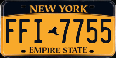 NY license plate FFI7755