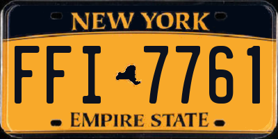 NY license plate FFI7761
