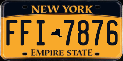 NY license plate FFI7876