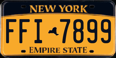 NY license plate FFI7899