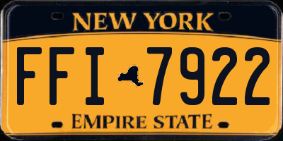 NY license plate FFI7922