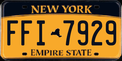 NY license plate FFI7929