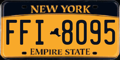 NY license plate FFI8095