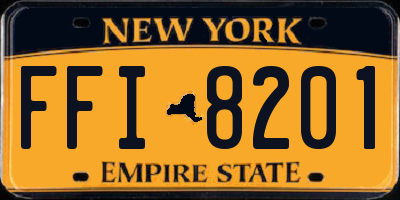 NY license plate FFI8201