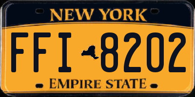 NY license plate FFI8202