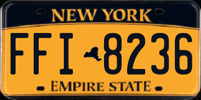 NY license plate FFI8236