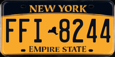 NY license plate FFI8244