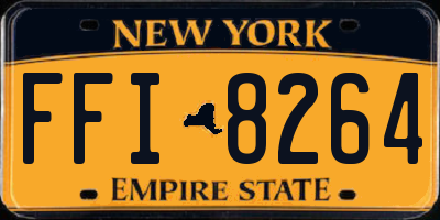 NY license plate FFI8264