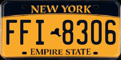 NY license plate FFI8306