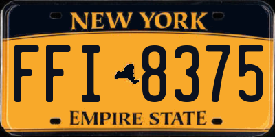 NY license plate FFI8375
