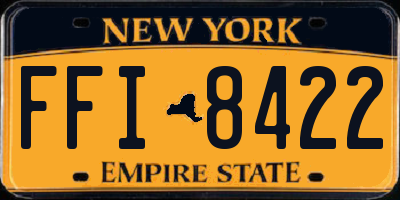 NY license plate FFI8422