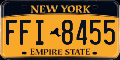 NY license plate FFI8455