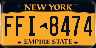 NY license plate FFI8474