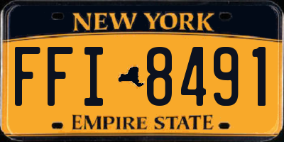 NY license plate FFI8491
