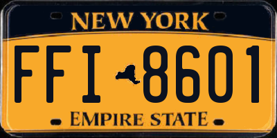 NY license plate FFI8601