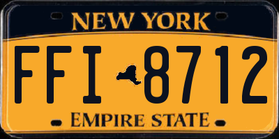 NY license plate FFI8712