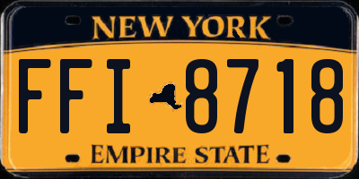 NY license plate FFI8718