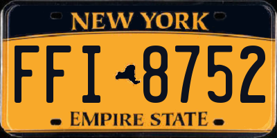 NY license plate FFI8752