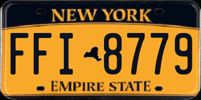 NY license plate FFI8779