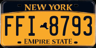 NY license plate FFI8793