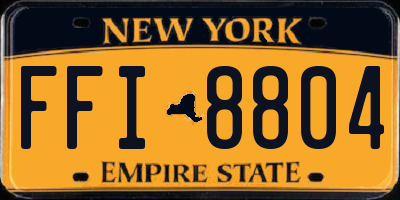 NY license plate FFI8804