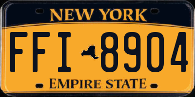 NY license plate FFI8904