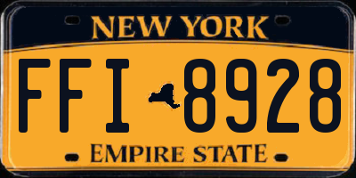 NY license plate FFI8928