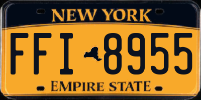 NY license plate FFI8955