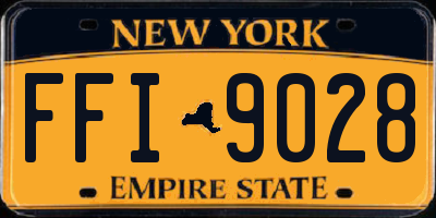 NY license plate FFI9028