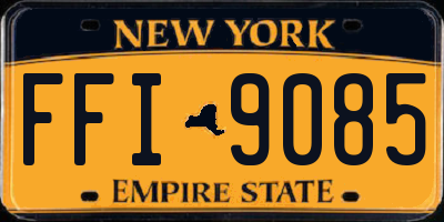 NY license plate FFI9085