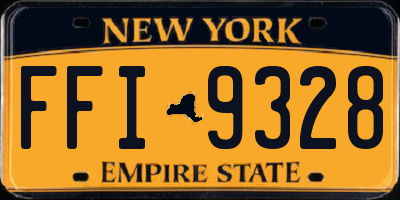 NY license plate FFI9328