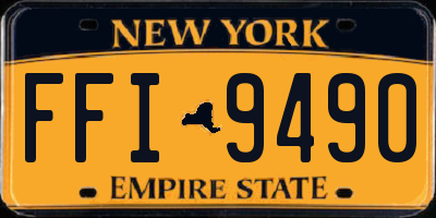 NY license plate FFI9490