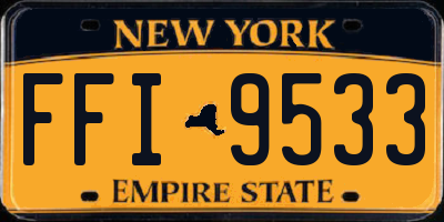 NY license plate FFI9533