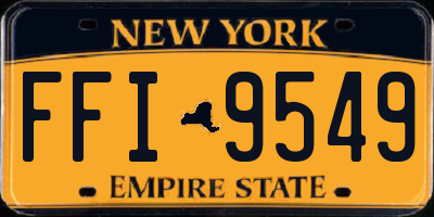 NY license plate FFI9549