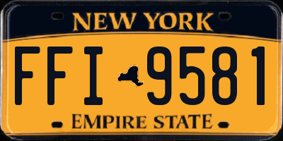NY license plate FFI9581