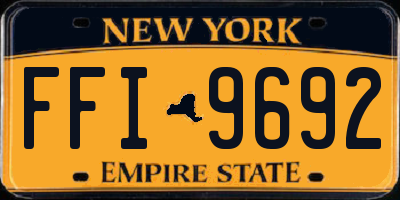 NY license plate FFI9692