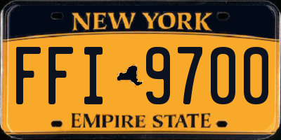 NY license plate FFI9700