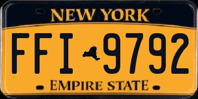 NY license plate FFI9792