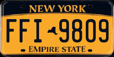 NY license plate FFI9809