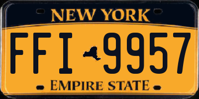 NY license plate FFI9957