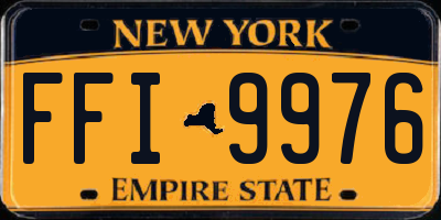 NY license plate FFI9976