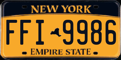 NY license plate FFI9986