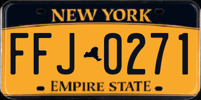 NY license plate FFJ0271