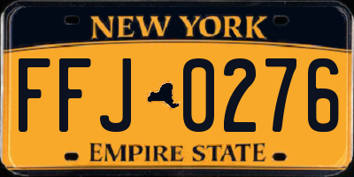 NY license plate FFJ0276