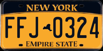NY license plate FFJ0324