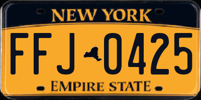 NY license plate FFJ0425