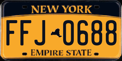 NY license plate FFJ0688
