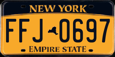 NY license plate FFJ0697
