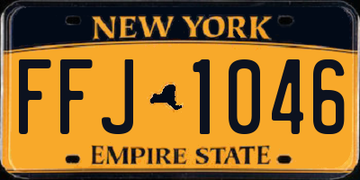 NY license plate FFJ1046